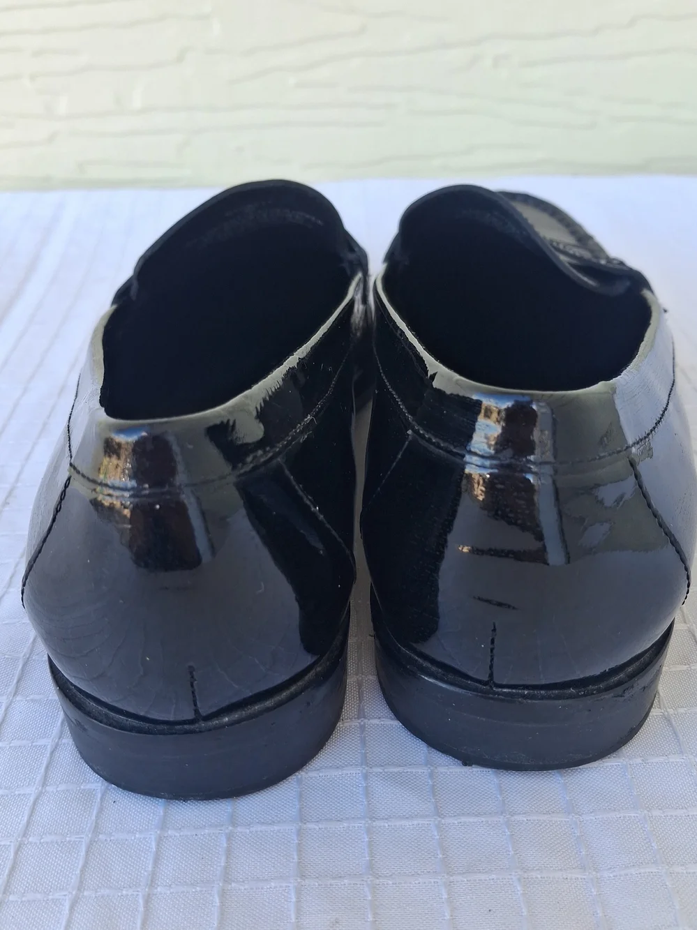 Ralph Lauren Women's Black Patent Leather Penny Loafers Sz 8 B